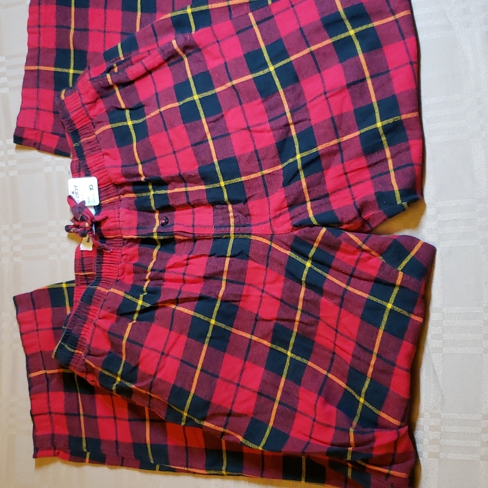 Amazon Essentials Red Plaid Flannel PJ Bottoms